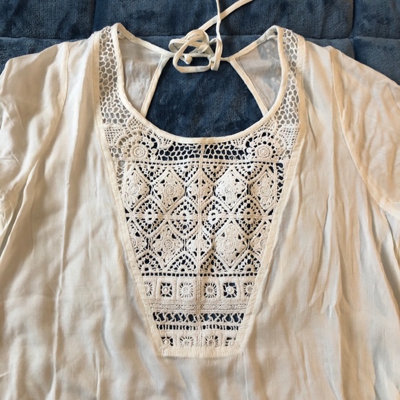 ROXY Cacti Tazia Bell sleeve embroidered coverup - Picture 4 of 7